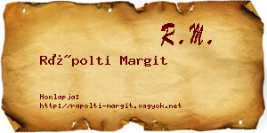 Rápolti Margit névjegykártya