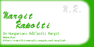 margit rapolti business card